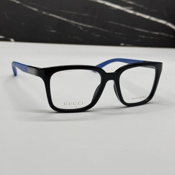 NEW GG1738O 004 GUCCI EYEGLASSES BLACK/BLUE MEN EYEWEAR GUCCI - Picture 5 of 11